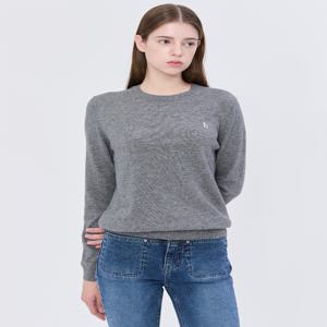 헤지스 여성 [[24FW]] WSSW4DU01CG [스테디셀러][울] 차콜그레이 라운드넥 스웨터