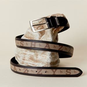 헤지스 액세서리 남성 [[24FW]] WUBE4F801BK [스테디셀러]블랙 이니셜로고 소가죽 벨트