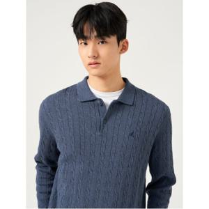 [정가 259,000원] 코튼 케이블 칼라넥 니트  블루 (BC5751C15P) (BC5751C15P)