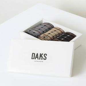 액세서리 [[26SS]] DBSS6E410BK [여성장목3족] 면혼방 3색 체크패턴 장목 3족세트