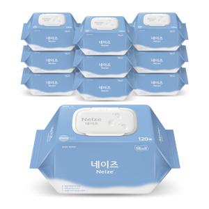 네이즈 그랑 유아물티슈 캡형 120매 x 10팩