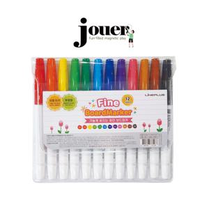 [꼬메모이] 쥬에 12색 세필 마카펜 / 자석 교구 퍼즐 칠판 유아 놀이