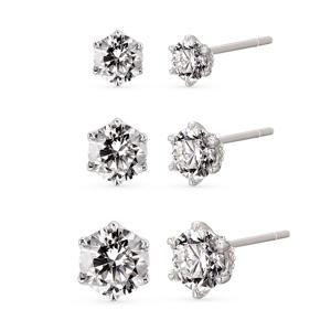 14K/18K 클래식 랩 다이아몬드 귀걸이(5부/1캐럿)