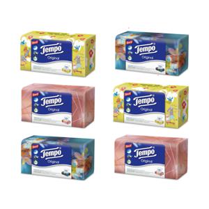 템포 4겹 갑티슈 미용티슈 100매입 6갑