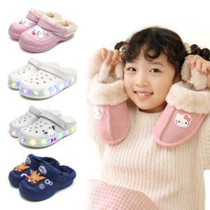 10%쿠폰 캐릭터 아동용 어린이 털 실내화 샌들 신발 유아동 초등학교 학생 키즈 산리오 헬로카봇