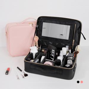 메이크업박스 DFF514M 37.5x27x10.5cm 칸막이 메이크업가방 화장품수납 코스메틱 파우치 중형 파티션가방