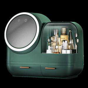 화장품 메이크업 정리함 수납 LED 화장대 거울