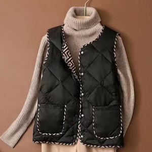 50대 여성 겨울 경량 패딩 조끼 루즈핏 할머니조끼 역시즌 퀼팅 패딩조끼 데일리 캐주얼 패딩베스트 따뜻한