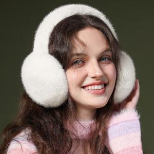 1+1 여성 양털 귀마개 접이식 방한 털 귀도리 귀덮개 1+1행사 중