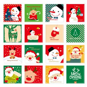 크리스마스 컬러 미니 카드 16장 세트 어린이 유치원 초등 학교 학생 어린이집 아동 단체 선물