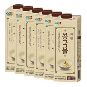 정식품 진한 콩국물 950ml 6팩