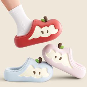 애플 가든 보온 슬리퍼 사과 EVA 겨울 털슬리퍼 사무실 털실외화 Apple Garden Slippers