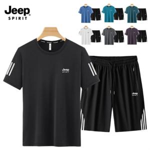 지프 JEEP SPIRIT 특가 상하의 반바지 세트 스포츠 웨어 트레이닝 통기성 속건 JP6023