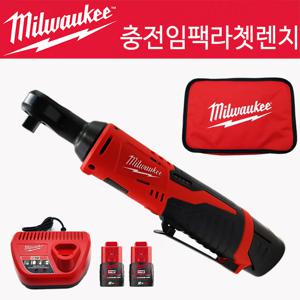 밀워키 충전임팩라쳇 M12 IR-202B 12V 2.0a 배터리2개