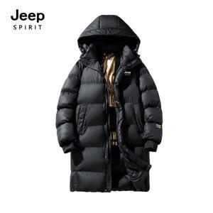 지프스피릿 남녀공용 블랙골드 방풍 미드롱 패딩 자켓 777