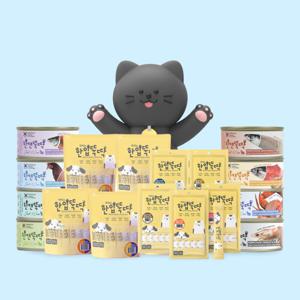 (츄르/캔 특가 모음전)국내산 한입뚝딱 츄르 100P 70P/한캔뚝딱 캔사료 85g 24캔 고양이간식 사료