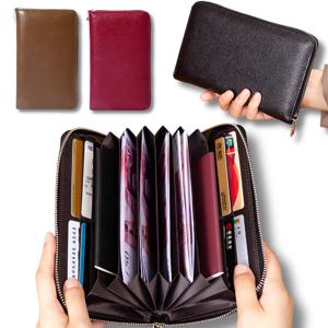 럭셔리 가죽고급 지퍼 클래식 지갑 통장지갑 여권 수납 장지갑(심플지퍼) 깔끔함의정석 풀지퍼 장지갑