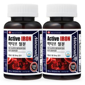 액티브 철분 철분제 100캡슐 2병 200일분