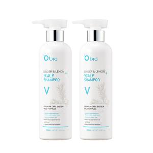 오브라 진저 앤 레몬 샴푸 볼륨 500ml 2개 / 단독 묶음할인 /쿨링샴푸