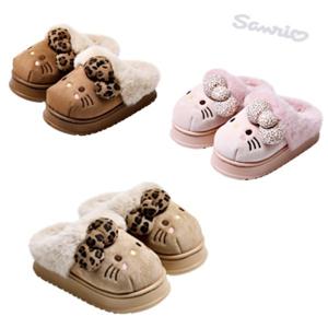 여성 헬로키티 퍼 방한 샌들 슬리퍼 털신 학생 겨울 털신발 키티 실내화 여학생 방한화 신발