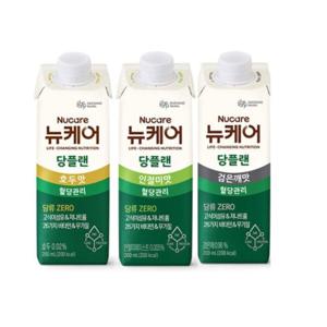 뉴케어 당플랜 3종 200ml x 18팩 각 6팩 호두 인절미 검은깨 당 제로 당뇨 혈당 환자 영양식 임산부 식사