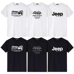 지프 1+1+1 3장세트 JEEP SPIRIT 지프 정품 남녀공용 면 반팔티셔츠 라운드넥 코튼티셔츠 빅사이즈 티셔츠