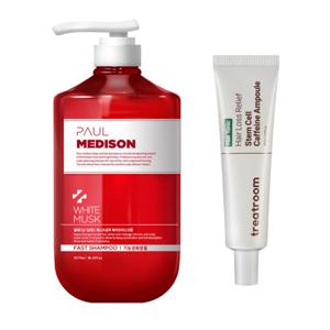 폴메디슨 딥레드 패스트샴푸 화이트머스크 1077ml + 헤어토닉 앰플  30ml  1개