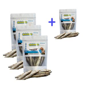 동결건조 열빙어트릿 50g(수컷) 3개+1개증정 대용량 반려견 개 영양 철분 노견 간식 동결건조 열빙어 증정