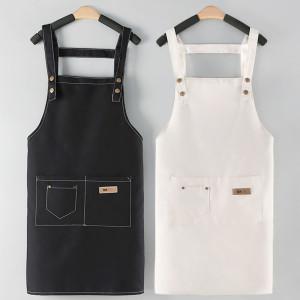 1+1 캔버스 주방 앞치마 원피스형 방수 카페 바리스타 어린이집 미용실 공방 캔버스앞치마 1+1
