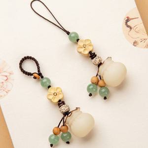 1+1 복을 부르는 보리수 열매 복주머니 키링 불교 열쇠고리 키홀더 행운부적