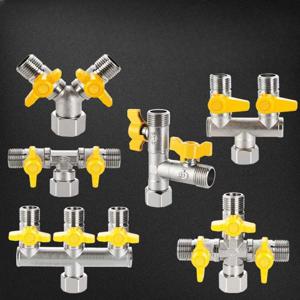 수도 분배기 이중 스위치 세탁기 수도관 양방향 세방향 조인트 배관용품