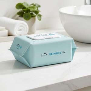 시치미 쓱 병풀시카 플러스 대용량 아기물티슈 캡형 72매 10팩 70g