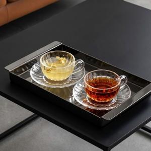 로얄보덴 아폴론 투명 티컵 소서 세트 2P