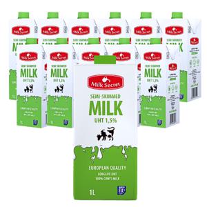 믈레코비타 폴란드 직수입 멸균우유 대용량 1L X 12팩 세트 저지방 우유