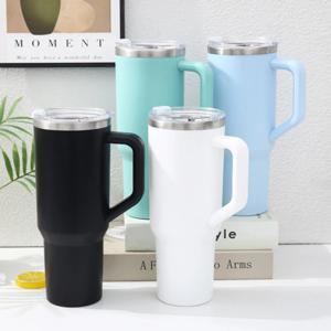 대용량 스텐 텀블러 1.18리터 빨대포함 보온 보냉 손잡이 컵 SUS304