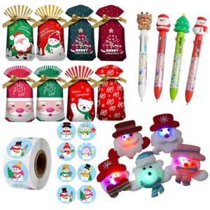 4장 크리스마스 소품 답례품 구디백 어린이집 유치원 초등학생 쿠키 과자 선물 포장 구디백  리본 포장지