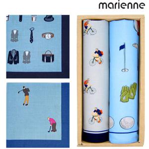 마리엔느 마리끌레르 4매 6매 선물 세트 브랜드 손수건 여성 남성 면 손수건