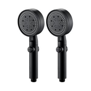 경량 모던블랙 5단 수압조절 수압상승 미스트 스파 욕실 샤워기 헤드 1+1 행사중