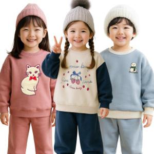 키즈꼬모 겨울 따뜻한 상하복세트 특가로 준비 등원복/상하복/세트복