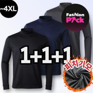 (패션픽)3P macci (마찌) 히트포뮬러 남자 기능성 기모 목폴라 반목 긴팔 티셔츠 (정품)