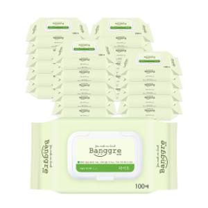 방그레 라이트 캡형 100매 20팩 물티슈 아기물티슈