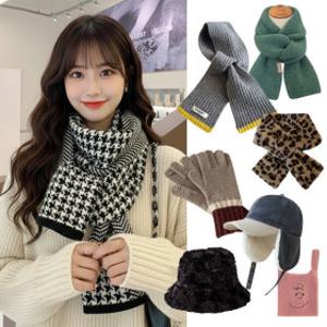 (20%+20%)(사은품추가할인)겨울신상 품질UP 머플러 목도리 여성 장갑 귀달이 모자 잡화