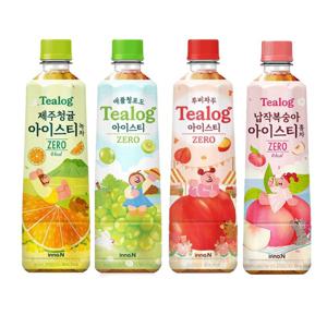 티로그 아이스티 제로 500ml x 24개 4종 택 제주청귤녹차 애플청포도 루비자두 납작복숭아