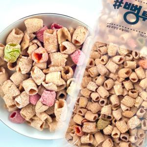 칼라 소금대롱 260g+260g 대용량 과자 간식 세트 마카로니 뻥튀기 팝콘 강냉이 봉지 사무실 탕비실 학교