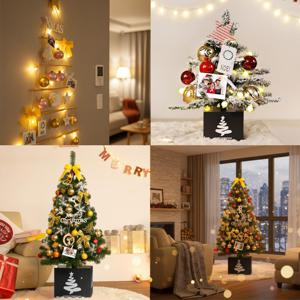 크리스마스 트리 모음전 1m 1.6m 미니 중형트리 전구장식 풀세트 벽트리 오너먼트