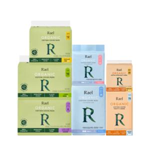 라엘 유기농 순면커버 올그린 생리대 7팩 (소/중/대/오버/라이너/요실금)