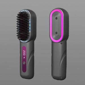 무선 빗고데기 올인원 빗 고데기 휴대용 음이온 4단계 온도조절 매직기 헤어 스타일러 5000mah