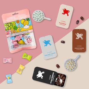 무설탕 비타민C 샤오커오라 캔디 15gX4봉 + 씹어먹는 커피 리토스 커피츄 15gX4통