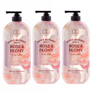 온더바디 수퍼보타닉 로즈 피오니 바디워시 900g 3개