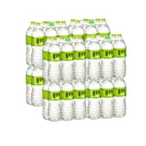 풀무원 샘물 생수 2L x 48개 안전한 물 유/무라벨 랜덤발송 대량 학교 사무실